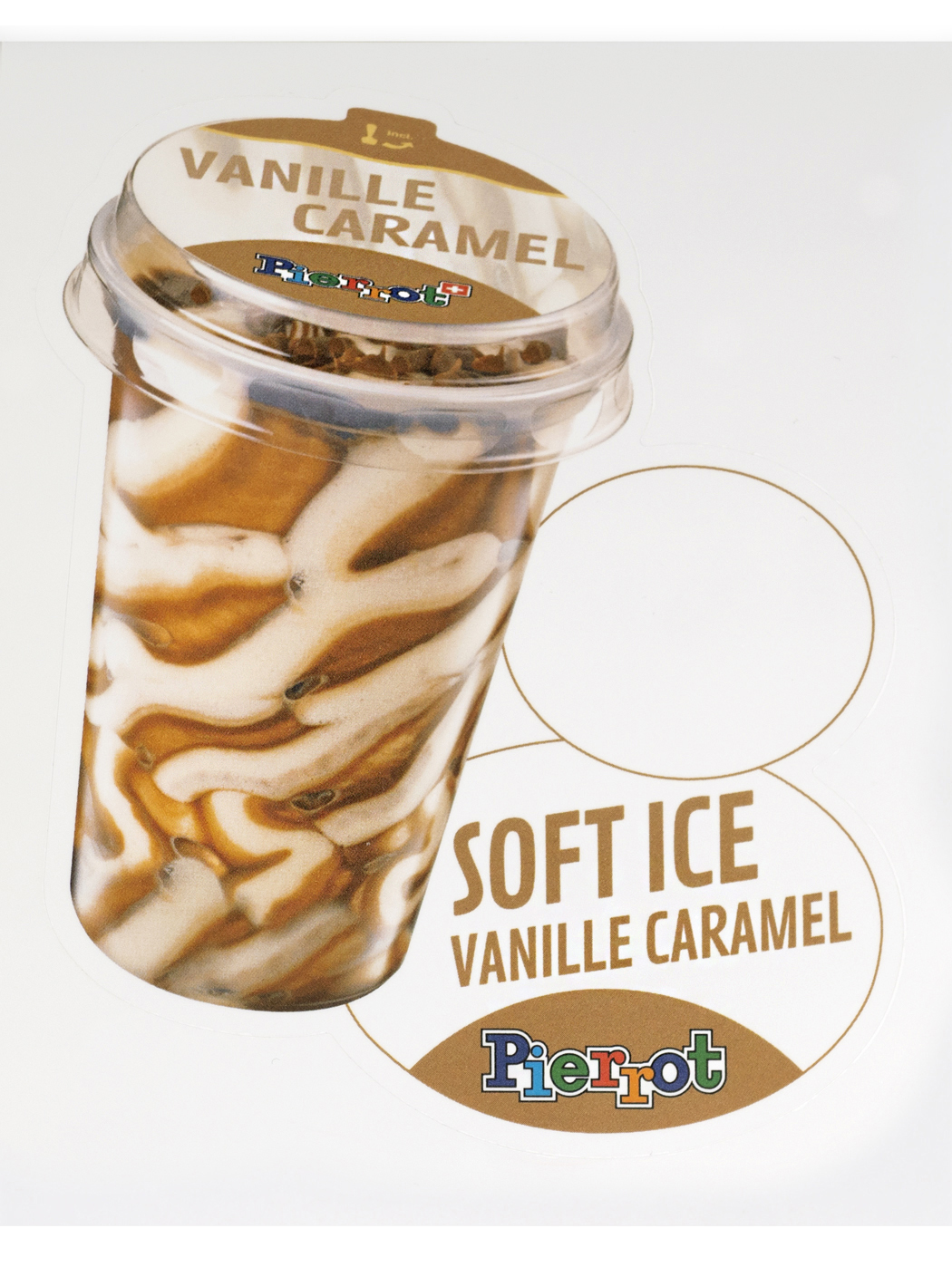 GlaceSticker Soft Ice Becher Vanille Caramel