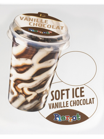 GlaceSticker Pot de soft-ice vanille chocolat